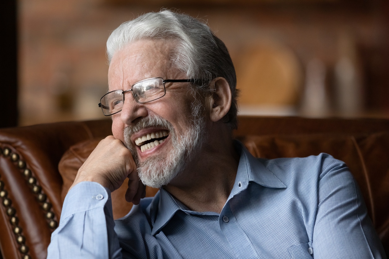 a man wearing glasses