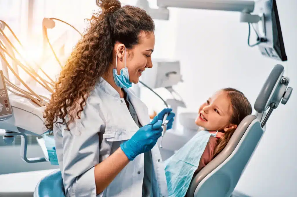 Kid dental check up in dental office brownstown