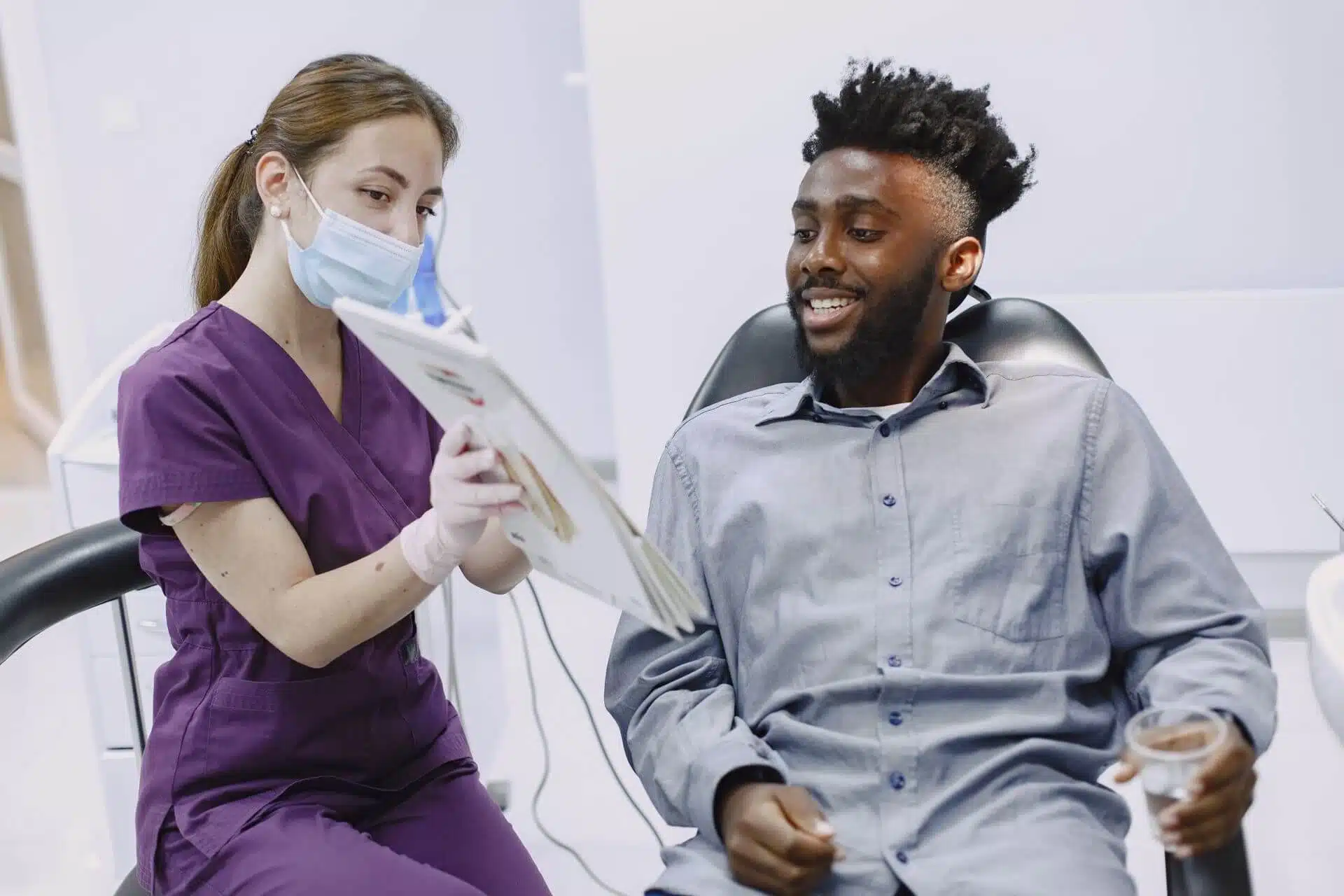 Man visiting dental office brownstown